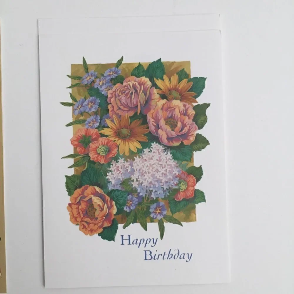 Vintage Current Birthday Cards Bundle/Lot 8 Floral Design Printed in the USA